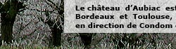 route d'acces pour venir à aubiac